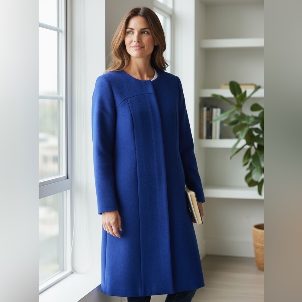 Ports 1961 Royal Blue Long Jacket - Sophisticated- Elevated Style - Size XL